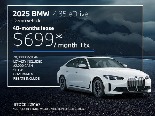 Bannière de BMW i4 2025
